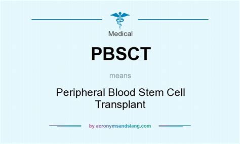 pbsc|pbsct medical abbreviation.